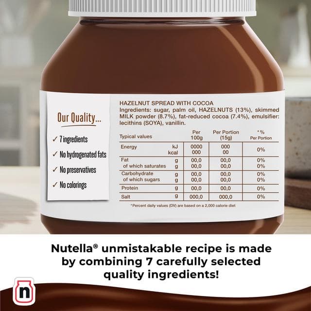 Nutella Hazelnut Chocolate Spread Jar 630g - gallery image 6