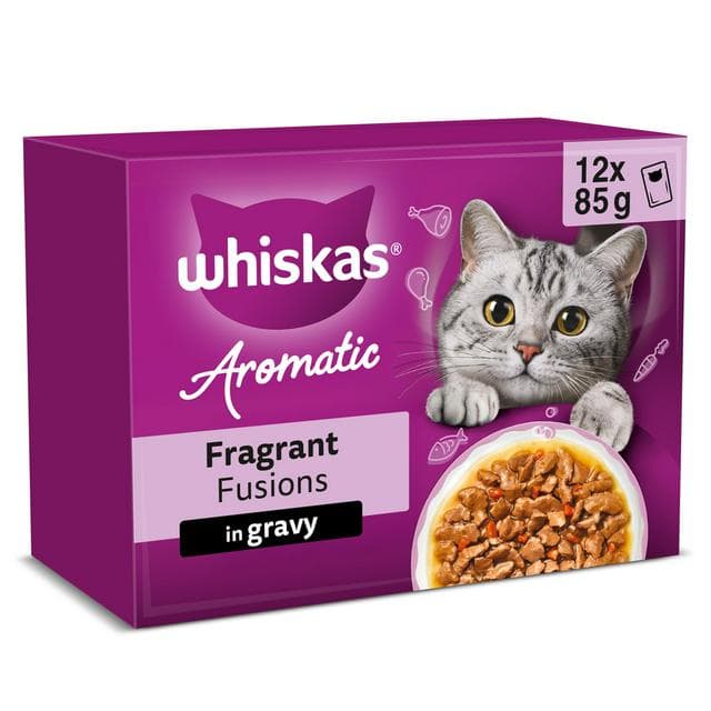 Whiskas 1+ Aromatic Fragrant Fusions Selection Wet Cat Food Pouches 12 x 85g - gallery image 1