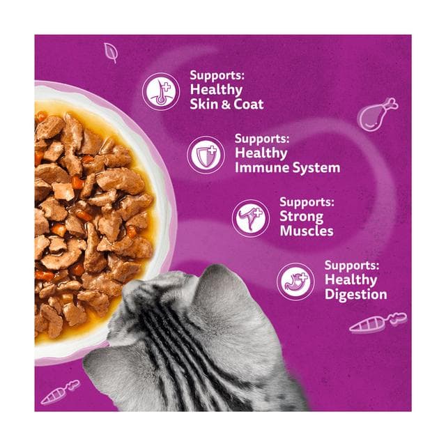 Whiskas 1+ Aromatic Fragrant Fusions Selection Wet Cat Food Pouches 12 x 85g - gallery image 3