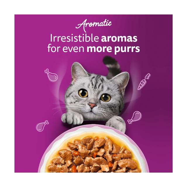 Whiskas 1+ Aromatic Fragrant Fusions Selection Wet Cat Food Pouches 12 x 85g - gallery image 6