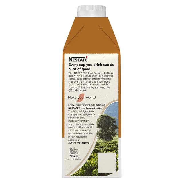 Nescafe Iced Coffee Caramel Flavour Latte Multiserve 750ml - gallery image 3