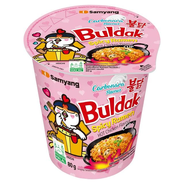 Samyang Buldak Spicy Ramen Carbonara Hot Chicken Flavour 80g - gallery image 1