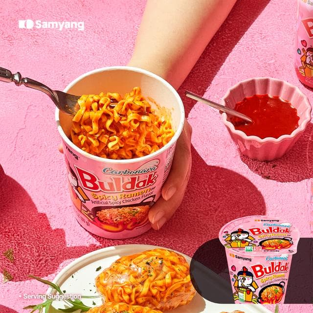 Samyang Buldak Spicy Ramen Carbonara Hot Chicken Flavour 80g - gallery image 5