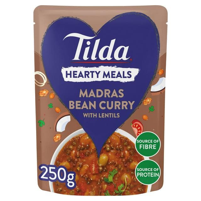 Tilda Hearty Meals Madras Bean Curry with Lentils 250g - gallery image 1
