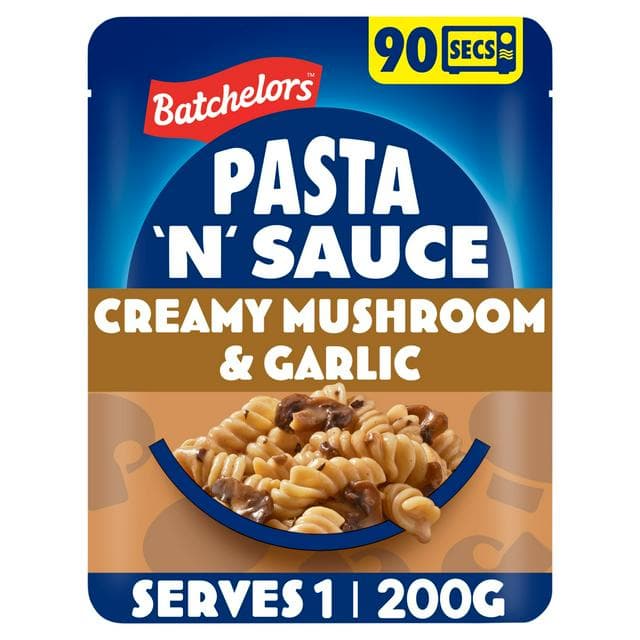 Batchelors Pasta n Sauce 200g Creamy Mushroom & Garlic Microwave Ready Meal Pasta - gallery image 1