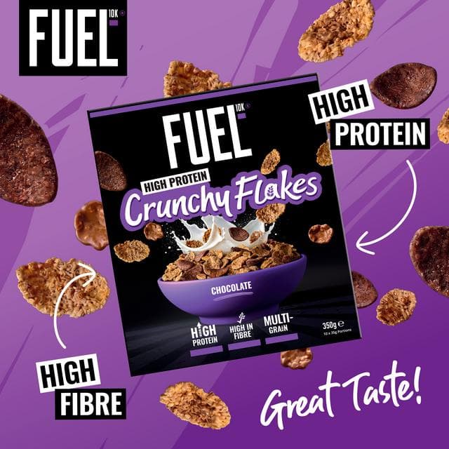 FUEL10K Chocolate Multigrain Flakes High Protein Breakfast Cereal 350g - gallery image 3