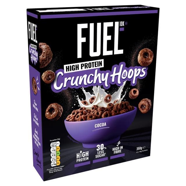 FUEL10K Chocolate Multigrain Hoops High Protein Breakfast Cereal 350g - gallery image 2