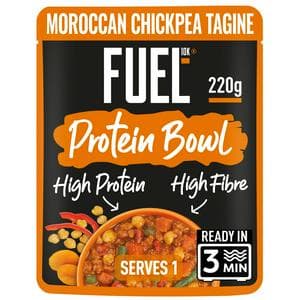 Fuel10k High Protein 220g Moroccan Chickpea Tagine Instant Microwave Ready Meal Pouch