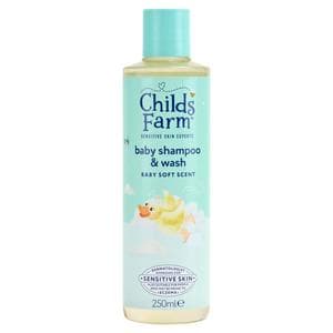 Childs Farm Baby Tear Free Shampoo & Body Wash Baby Soft Scent for Newborns & Sensitive Skin 250ml