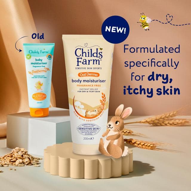 Childs Farm 200ml Oat Derma Fragrance Free for Babies, Kids & Sensitive Skin Body Moisturiser - gallery image 2