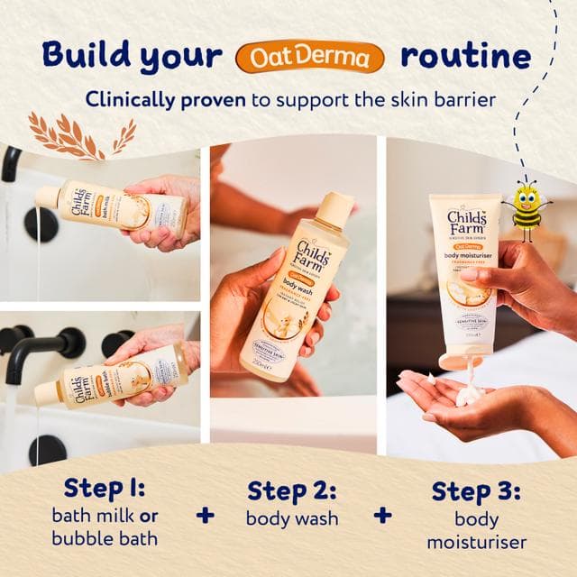 Childs Farm 200ml Oat Derma Fragrance Free for Babies, Kids & Sensitive Skin Body Moisturiser - gallery image 4