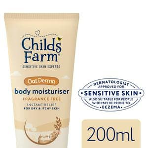 Childs Farm 200ml Oat Derma Fragrance Free for Babies, Kids & Sensitive Skin Body Moisturiser