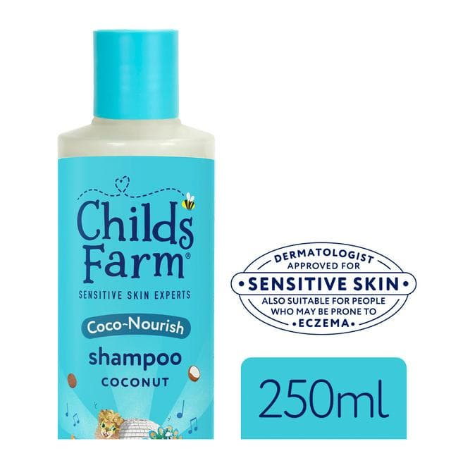 Childs Farm 250ml Coco Nourish Tear Free Formula for Dry Curly Hair Coconut Shampoo - gallery image 1