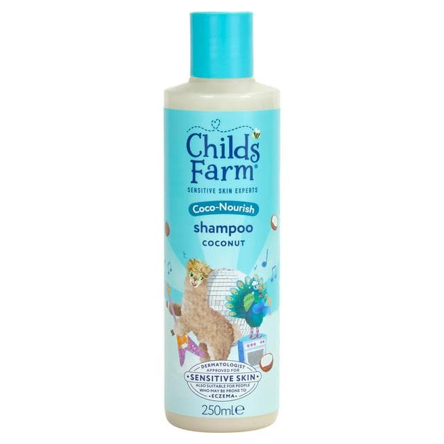 Childs Farm 250ml Coco Nourish Tear Free Formula for Dry Curly Hair Coconut Shampoo - gallery image 1