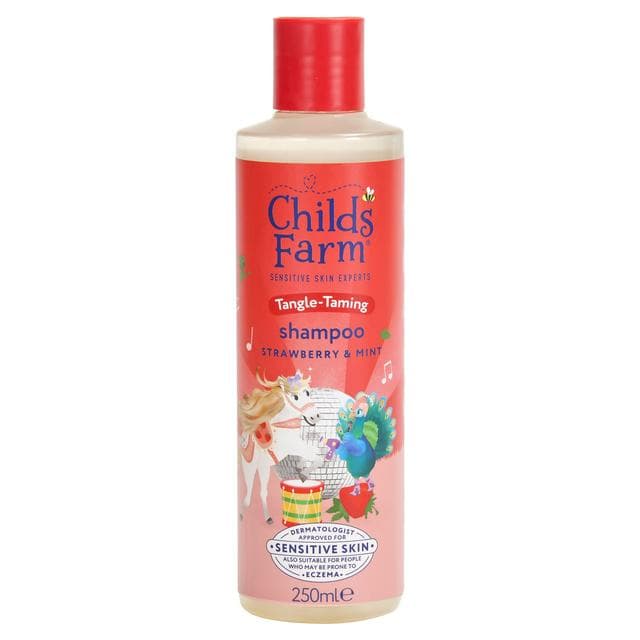 Childs Farm 250ml Tear Free Formula Tangle Taming Strawberry & Mint Shampoo - gallery image 1