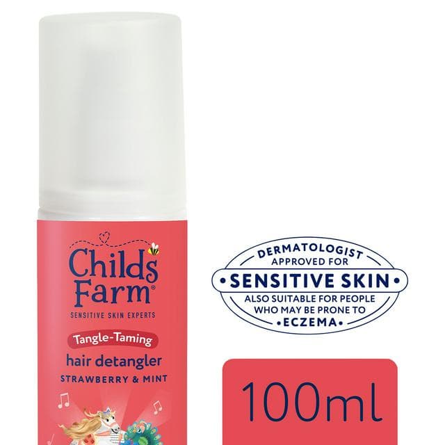 Childs Farm 100ml Tangle Taming Strawberry & Mint Hair Detangler - gallery image 1