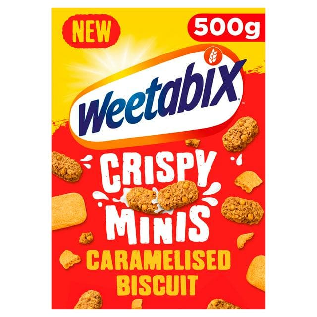 Weetabix 500g Crispy Minis Caramelised Biscuit Breakfast Cereal - gallery image 1