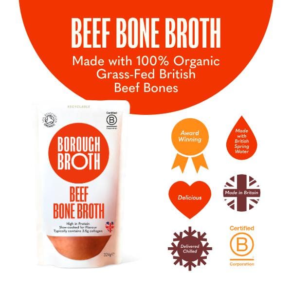 Borough Broth Grass Fed Organic Beef Bone Broth 324g - gallery image 3