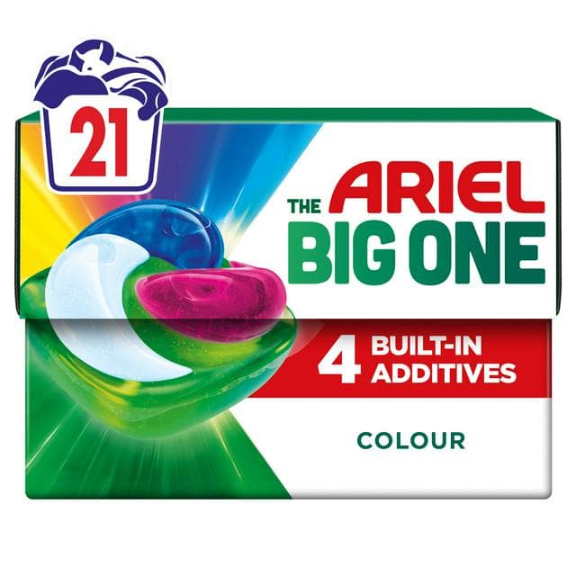 Ariel The Big One 21 Washes Colour Pods Laundry Detergent Washing Capsules - gallery image 1