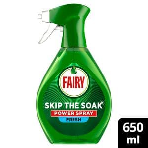 Fairy Skip The Soak Power Spray Fresh Dish & Kitchen Spray Pre Treatment 650ml