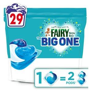 Fairy Non Bio The Big One Pods Laundry Detergent Washing Capsules 29 Washes