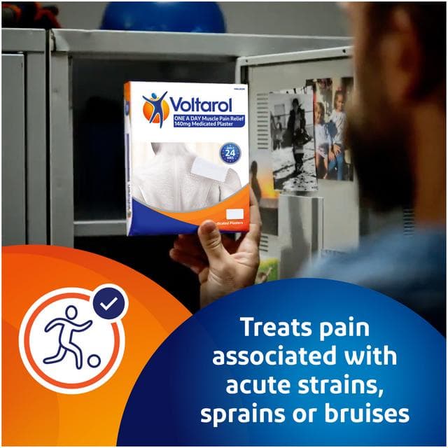 Voltarol 2 x Muscle Pain Relief One a Day Medicated Plaster Patches - gallery image 6