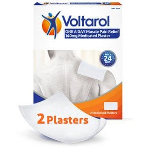 Voltarol 2 x Muscle Pain Relief One a Day Medicated Plaster Patches