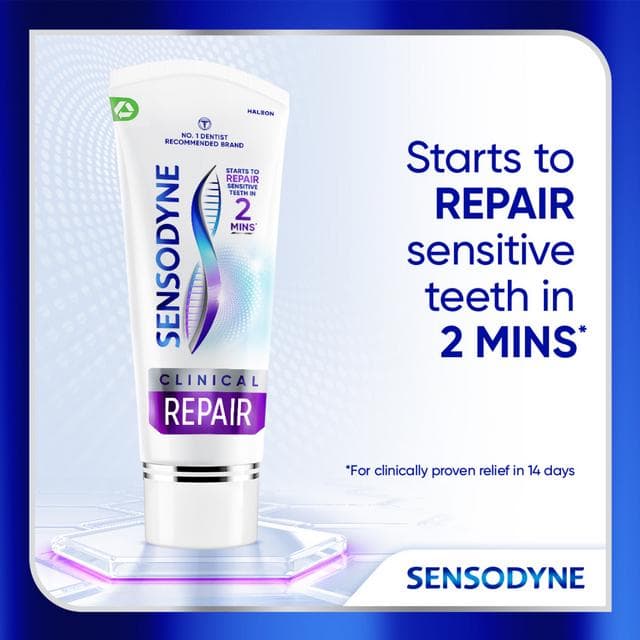 Sensodyne Clinical Repair Deep Clean Sensitive Toothpaste 75ml - gallery image 2