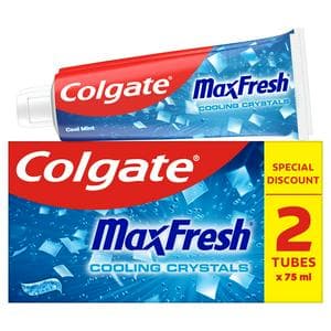 Colgate Max Fresh Toothpaste with Cooling Crystals 2 x 75ml