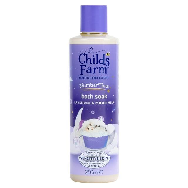 Childs Farm 250ml Slumber Time Sleep Lavender & Moon Milk for Babies, Kids & Sensitive Skin Bath Soak - gallery image 1