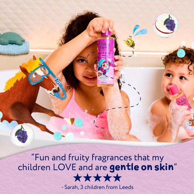 Childs Farm 250ml Gentle Tear Free Formula for Babies, Kids & Sensitive Skin Blackberry & Apple Hair & Body Wash - gallery image 5