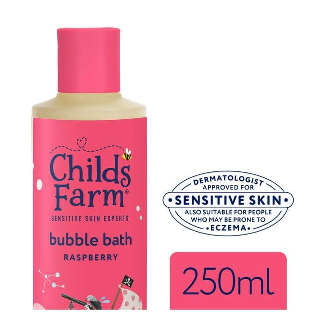 Childs Farm 250ml Gentle Formula for Babies, Kids & Sensitive Skin Raspberry Bubble Bath - gallery image 1