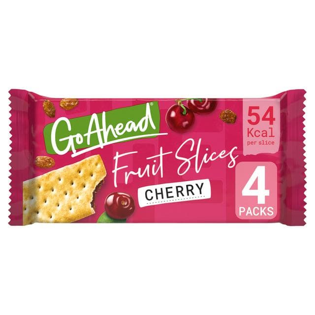 Go Ahead Cherry Crispy Fruit Slices Snack Bars Multipack 4 x 43.6g - gallery image 1