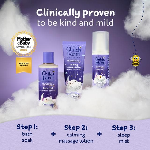 Childs Farm 150ml Slumber Time Sleep Calming Massage Lotion Lavender & Moon Milk Gentle Moisturiser for Babies - gallery image 4