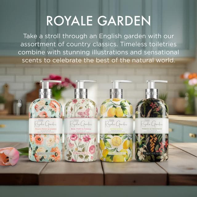 Baylis & Harding Royale Garden Limited Edition Lemon & Basil Luxury Hand Wash 500ml - gallery image 4