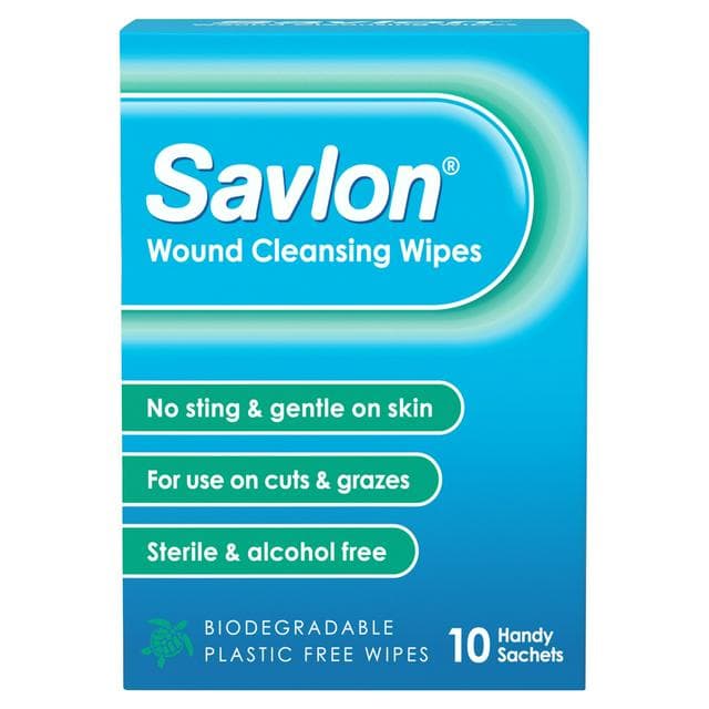 Savlon Wound Cleansing Wipes Handy Sachets x10 - gallery image 1