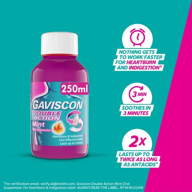 Gaviscon Double Action Mint Oral Suspension 250ml - gallery image 2