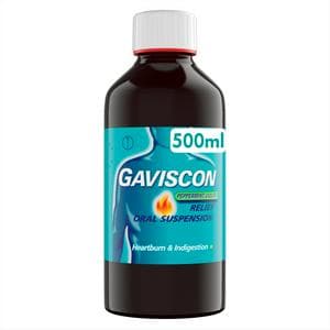 Gaviscon Heartburn & Indigestion Liquid Peppermint 500ml