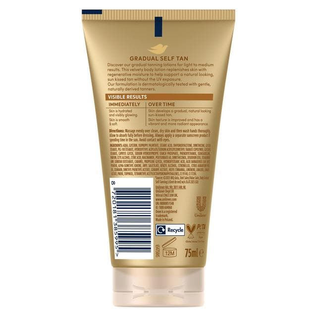 Dove Summer Revived Self Tan Lotion for Face & Body Light to Medium Travel Size 75ml - gallery image 6