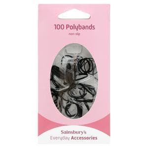 Sainsbury's Polybands Black or Clear x100