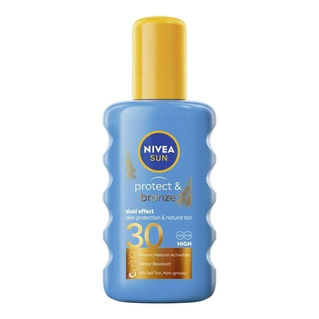 Nivea Sun Protect & Bronze Pump Spray SPF 30 200ml - gallery image 1