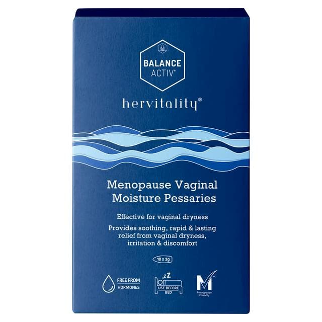 Balance Activ Hervitality Menopause Vaginal Moisture Pessaries 10 x 2g - gallery image 1