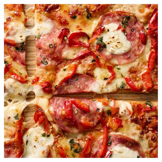 Sainsbury's 2 Napoli Salami Mozzarella & Hot Honey Thin & Crispy Pizza, Taste the Difference 1.1kg - gallery image 2