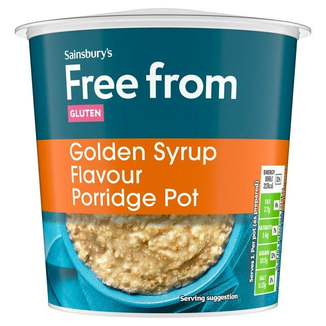 Sainsbury's Free From Golden Syrup Porridge Pot 55g - gallery image 1