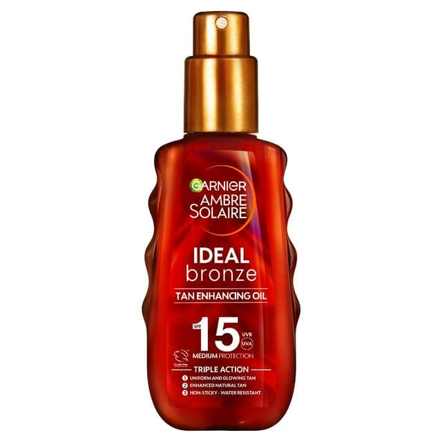 Garnier Ambre Solaire 150ml SPF 15 Ideal Bronze Oil Sun Spray - gallery image 1