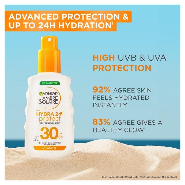 Garnier Ambre Solaire 150ml SPF 30 Hydra Sun Cream Spray - gallery image 2
