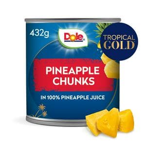 Dole Tropical Gold Pineapple Chunks In 100% Pineapple Juice 432g