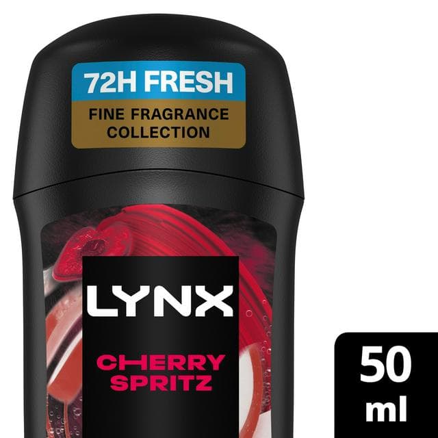 Lynx Cherry Spritz 72h Fine Fragrance Antiperspirant Deodorant Stick for Men 50ml - gallery image 1