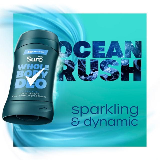 Sure Men Ocean Rush Whole Body Deodorant Stick 48h Odour Control 50ml - gallery image 2