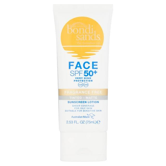 Bondi Sands Face SPF 50+ Fragrance Free Tinted Matte Sunscreen Lotion 75ml - gallery image 1
